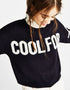 Sweater with slogan